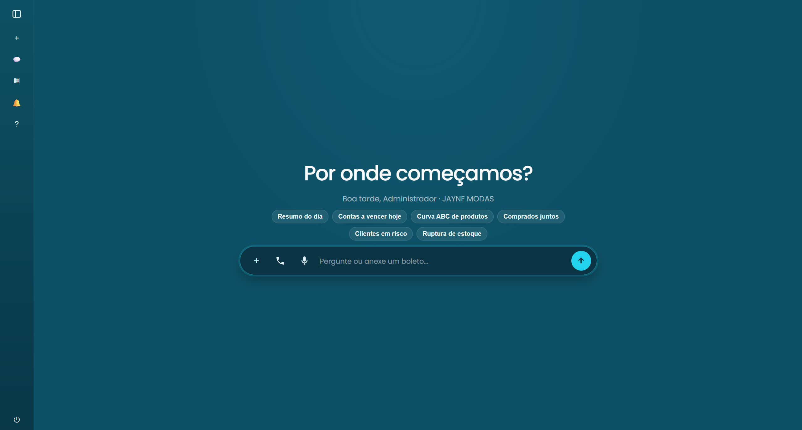 Tela 2 do sistema Ia ErgonERP